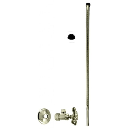 Westbrass Supply Kit, 5/8" OD x 3/8" OD x 20" Corrugated in Polished Brass D105K20X-01